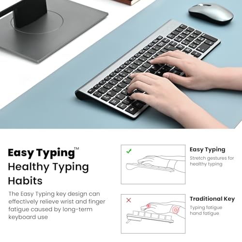 Grey Wireless Compact Full Size Keyboard Q28740