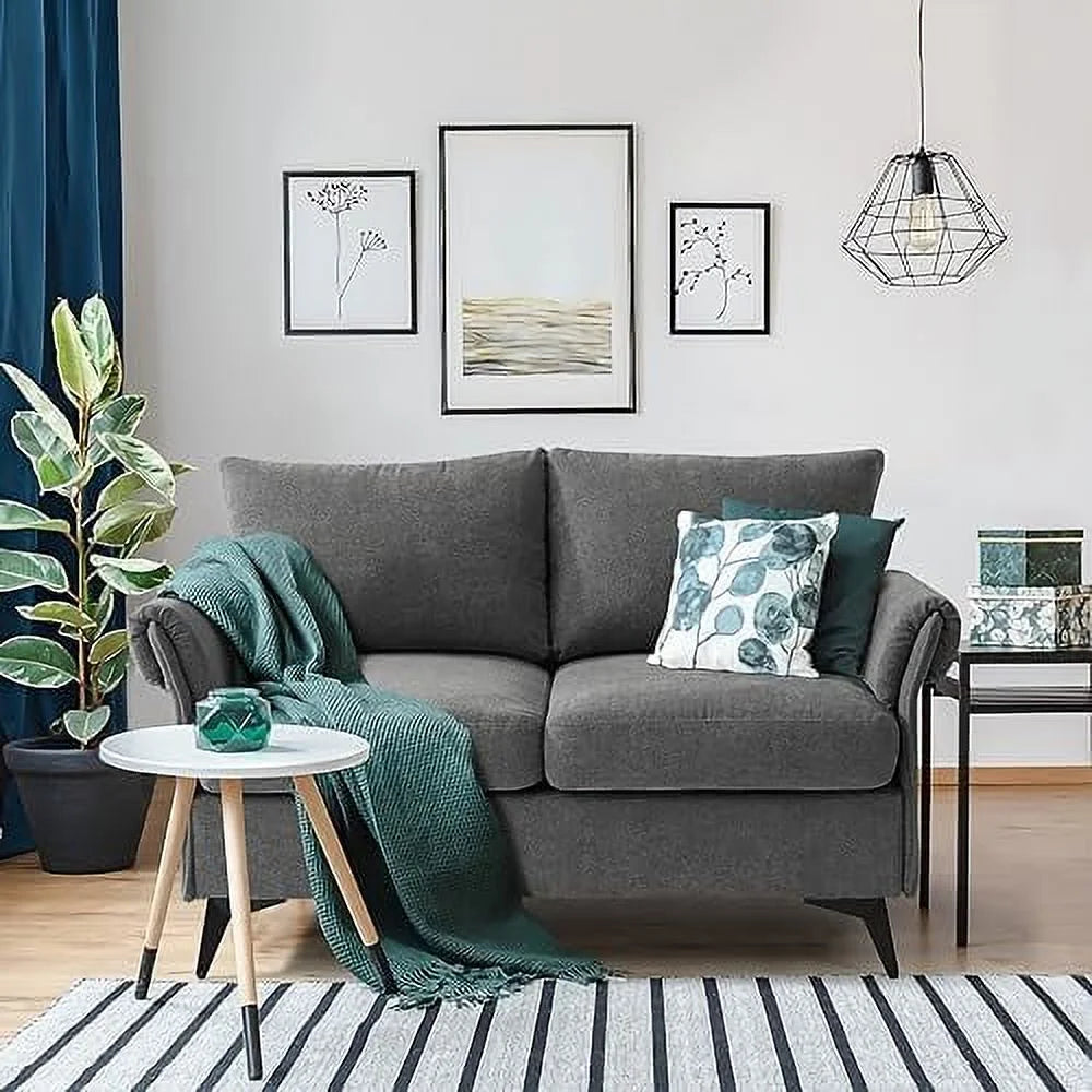 50" Fabric 2-Seater Sofa with Removable Cushion R273383