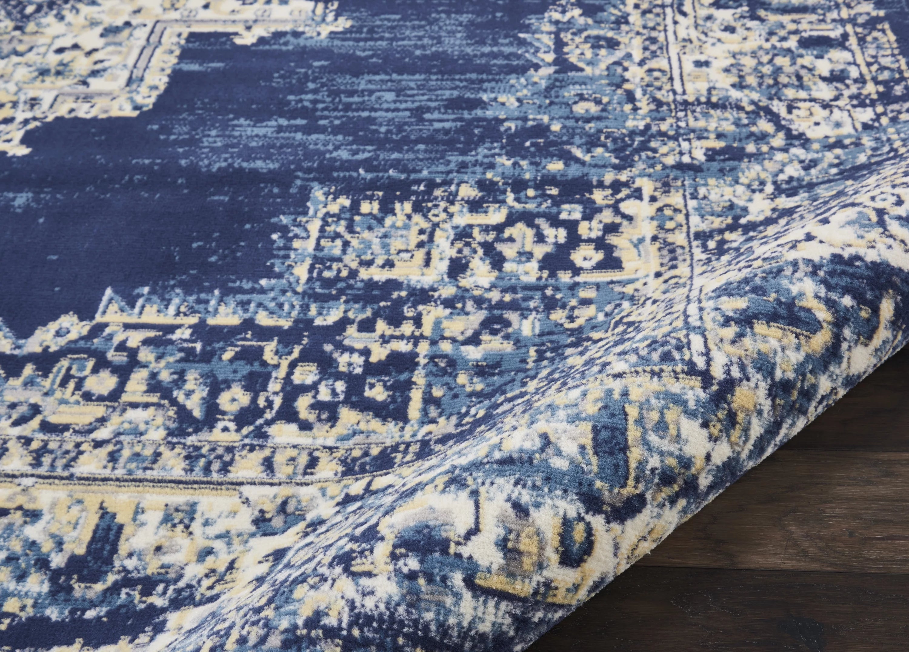 Navy Blue 7'10" x 9'10" Area Rug H688