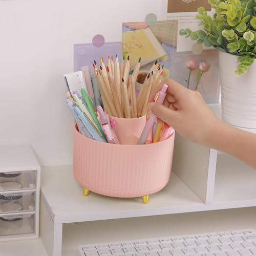 360 Degree Rotating Desk Organizer with 5 Slots (Bean Green) Q8623