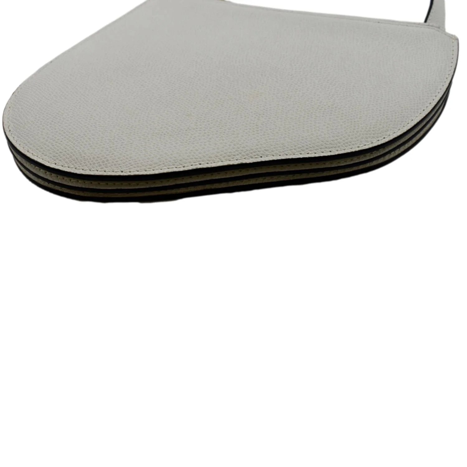 White Leather Crossbody Pouch Bag G867474