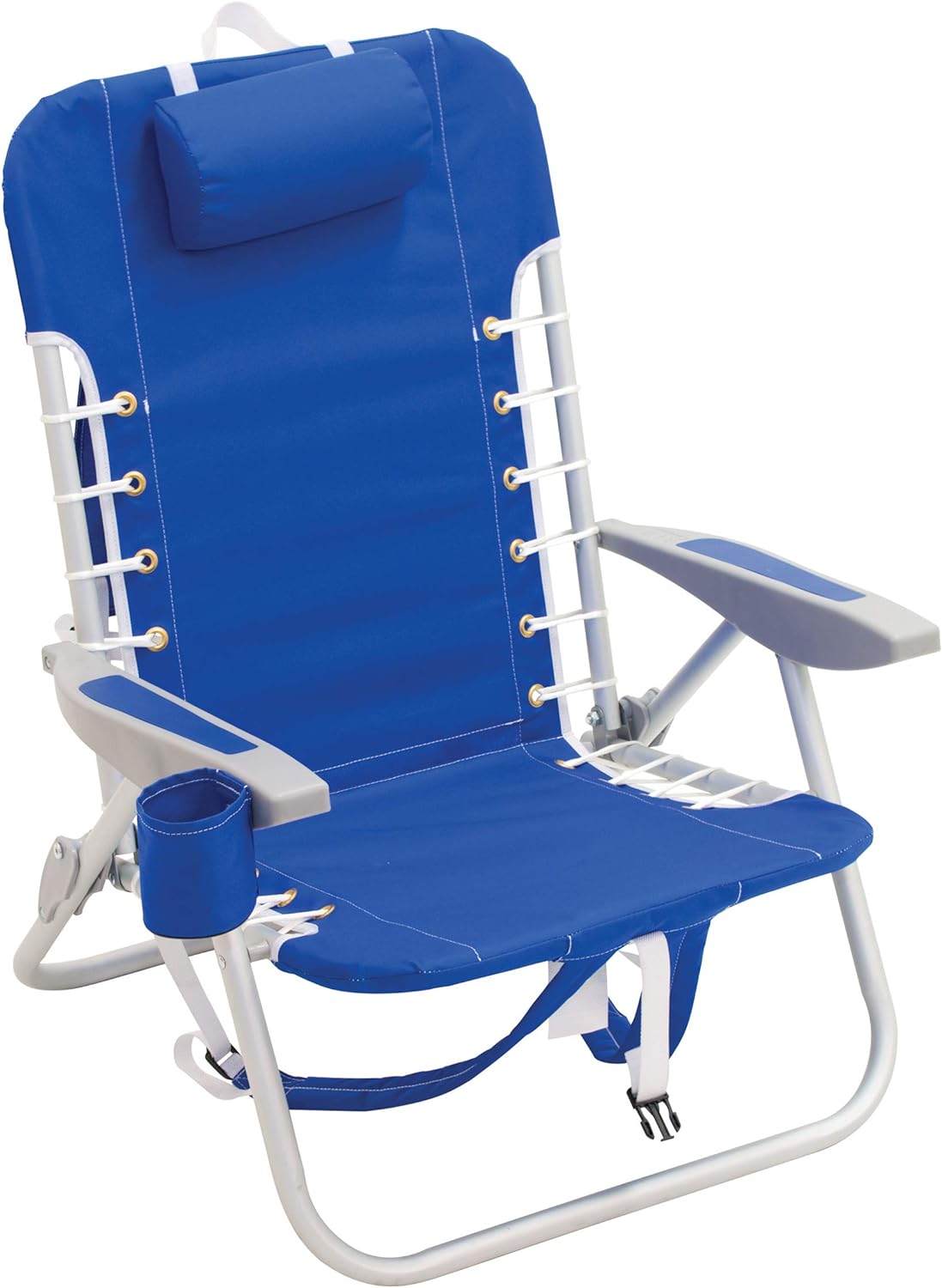Turquoise & Light Blue Folding Backpack Beach Chair T397524