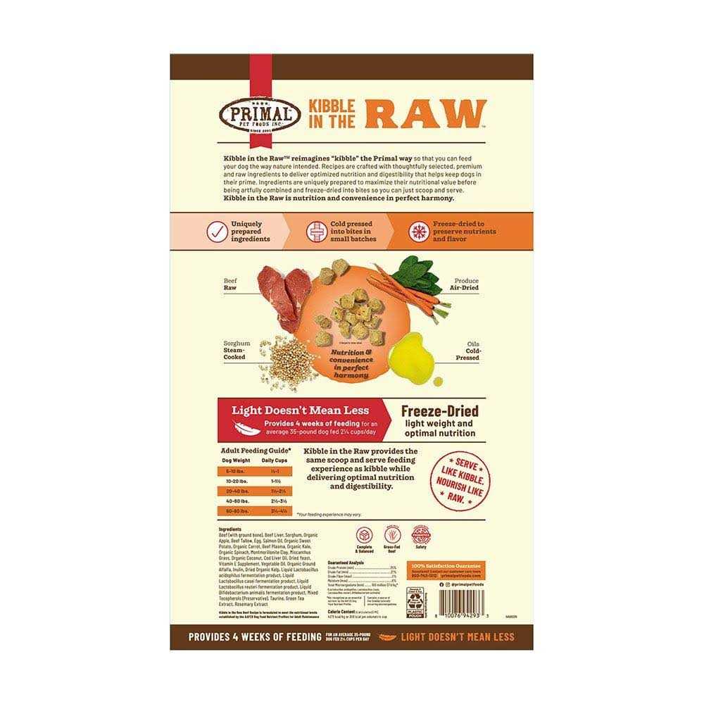 Primal Kibble in The Raw Beef Dog Food E972644