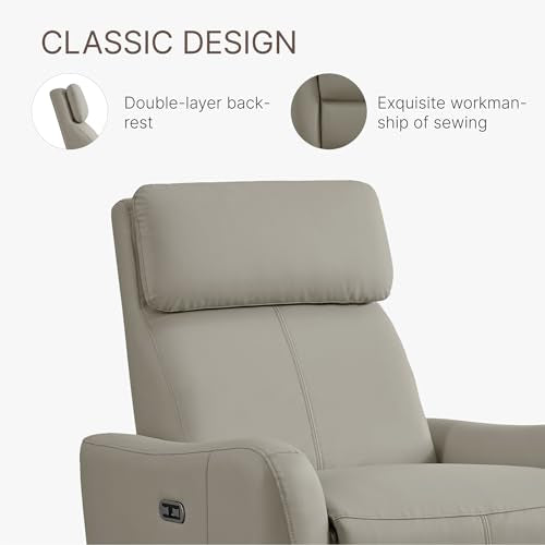 Terracotta Brown Power Leather Swivel Rocker Recliner Sofa Q350303