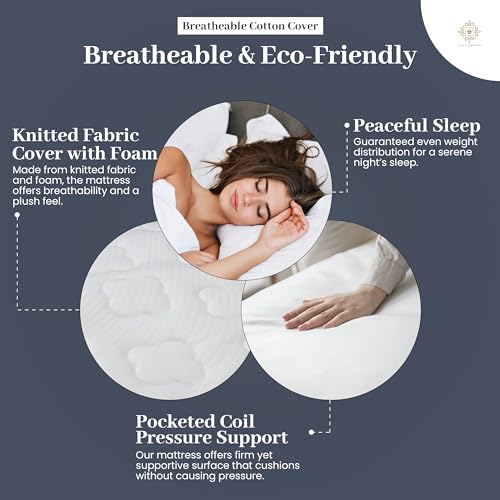 12 Inch Hybrid Twin Mattress with Pocketed Coil Spring and Cold Foam T6011