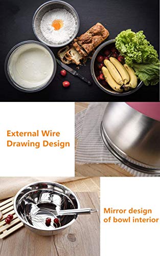 6 Piece Stainless Steel Mixing Bowls with Airtight Lids Y211
