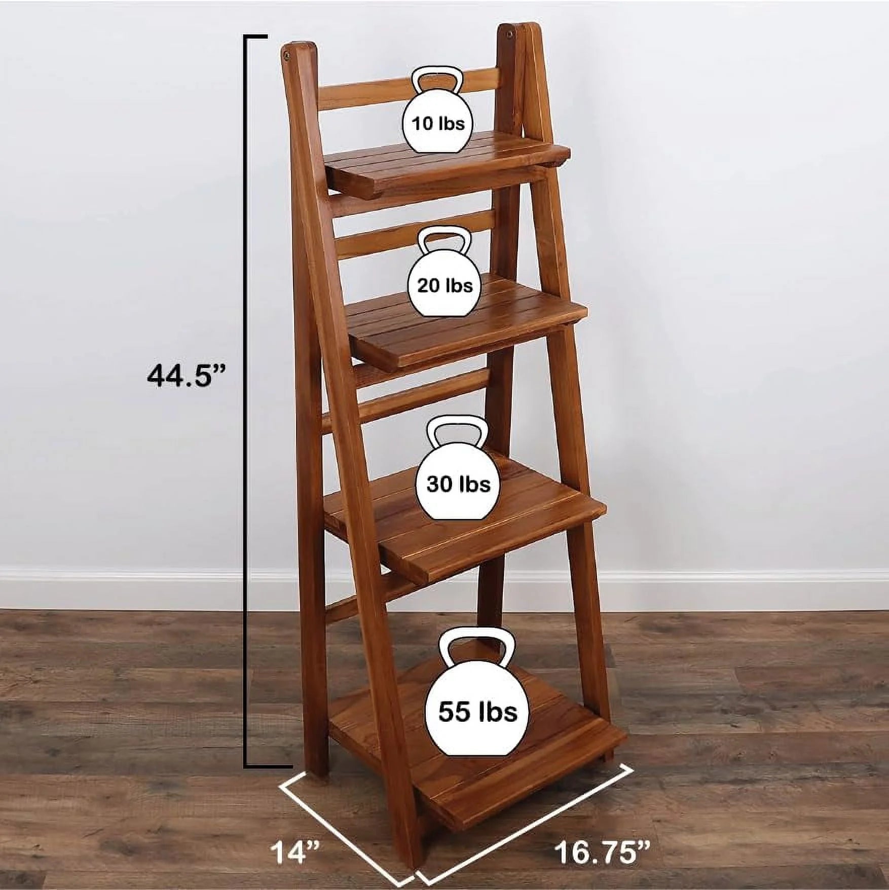 Teak Ladder Bookshelf R512927