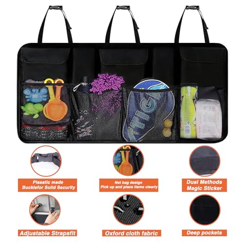 Car Backseat Trunk Organizer with Adjustable Straps A2853
