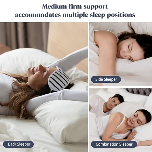 Set of 2 King Size Goose Feathers and Down White Pillows with Cotton Cover G9472
