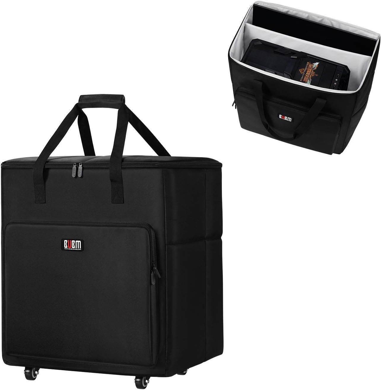Desktop PC Computer Travel Storage Carrying Case Bag with Wheels (27 Inch) N3979