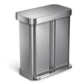 58 Liter Stainless Steel Dual Compartment Step Trash Can O5943