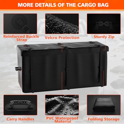Folding 500 LBS Cargo Carrier Basket 60" x 24" x 14" for 2" Receiver D682