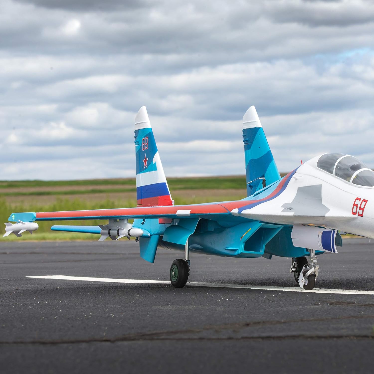 RC Airplane SU-30 Twin 70mm EDF BNF Basic 1100mm S843