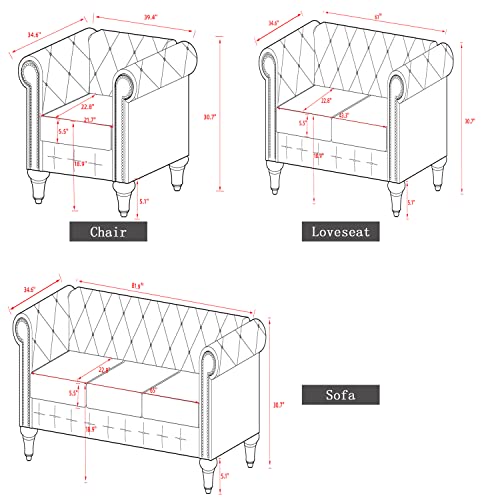 Modern Fabric Tufted Sofa W402