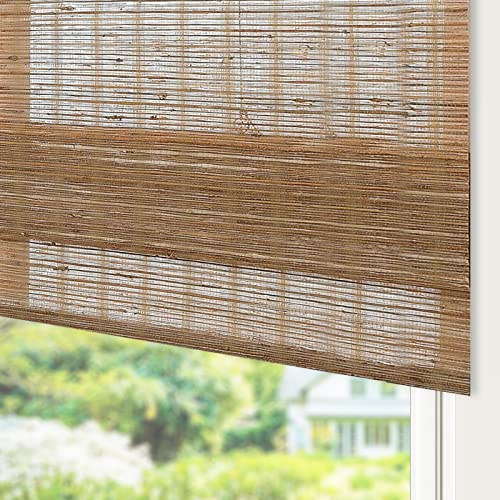 Cordless Bamboo Roman Shades with Valance M353