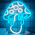 Ice Blue Dimmable Led Mushroom Neon Sign Night Light 3d Wall Art N429988