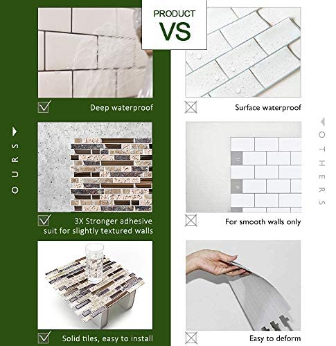 10-Sheet Peel and Stick Wall Tile in Sandstone S600
