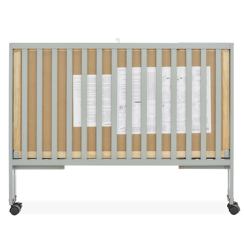Cool Grey Full-Size Folding Crib R29005
