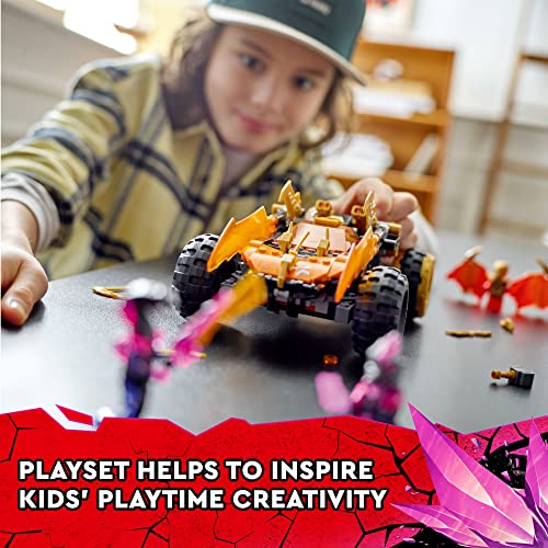 Cole’s Dragon Cruiser Car Toy with Golden Kai, Cole and Snake Warrior Minifigures A184