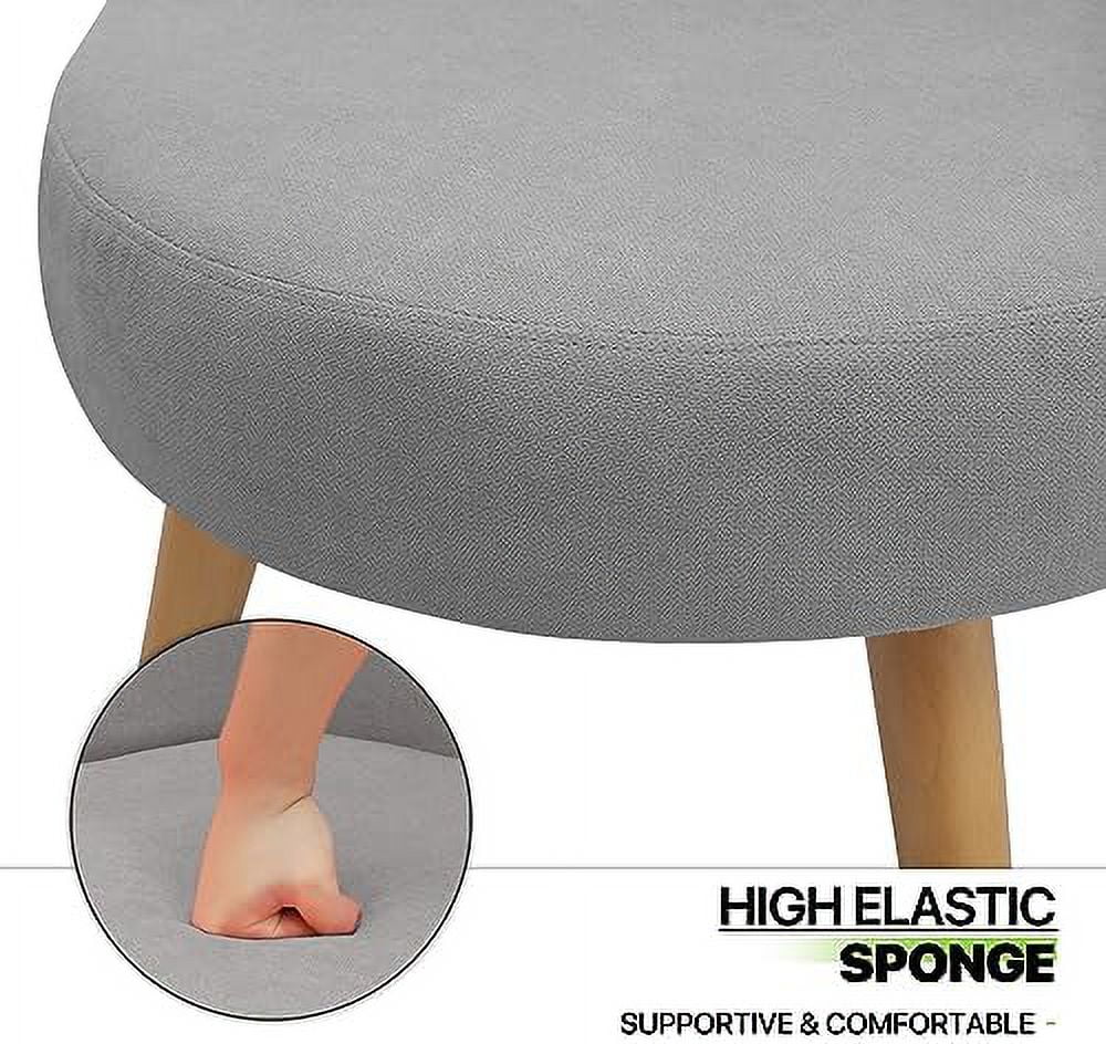 Grey Velvet Accent Chair with Wood Legs K27340