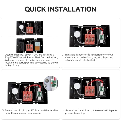 Wireless Doorbell Chime Extender with Receiver X956