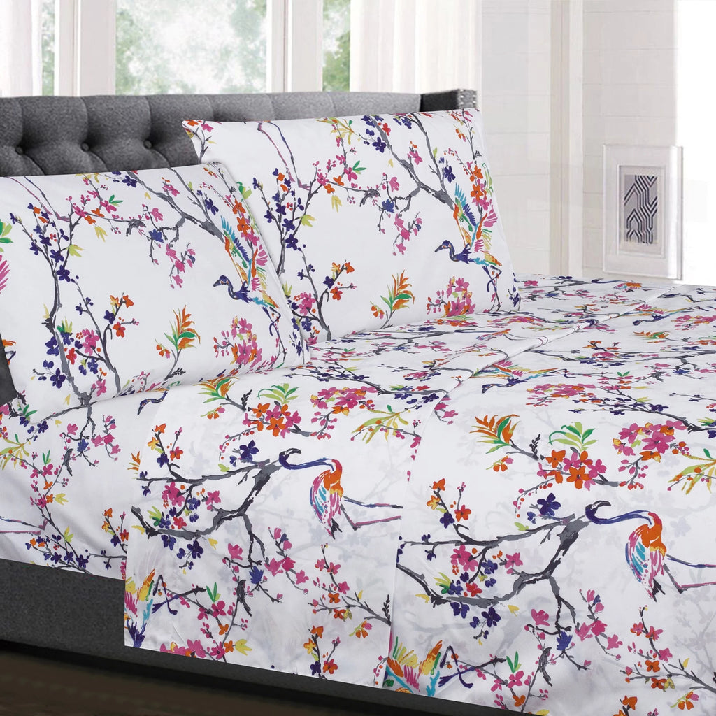 1500 Thread Count Queen Microfiber Sheet Set 4 Pieces T59242