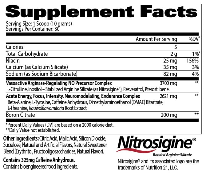 Blue Raspberry Pre-Workout Powder, 30 Servings R6507