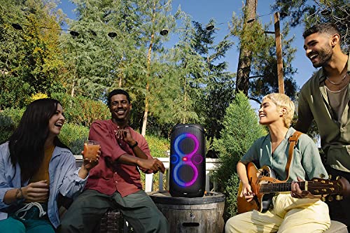 Black Portable Party Speaker with Built-in Lights F784