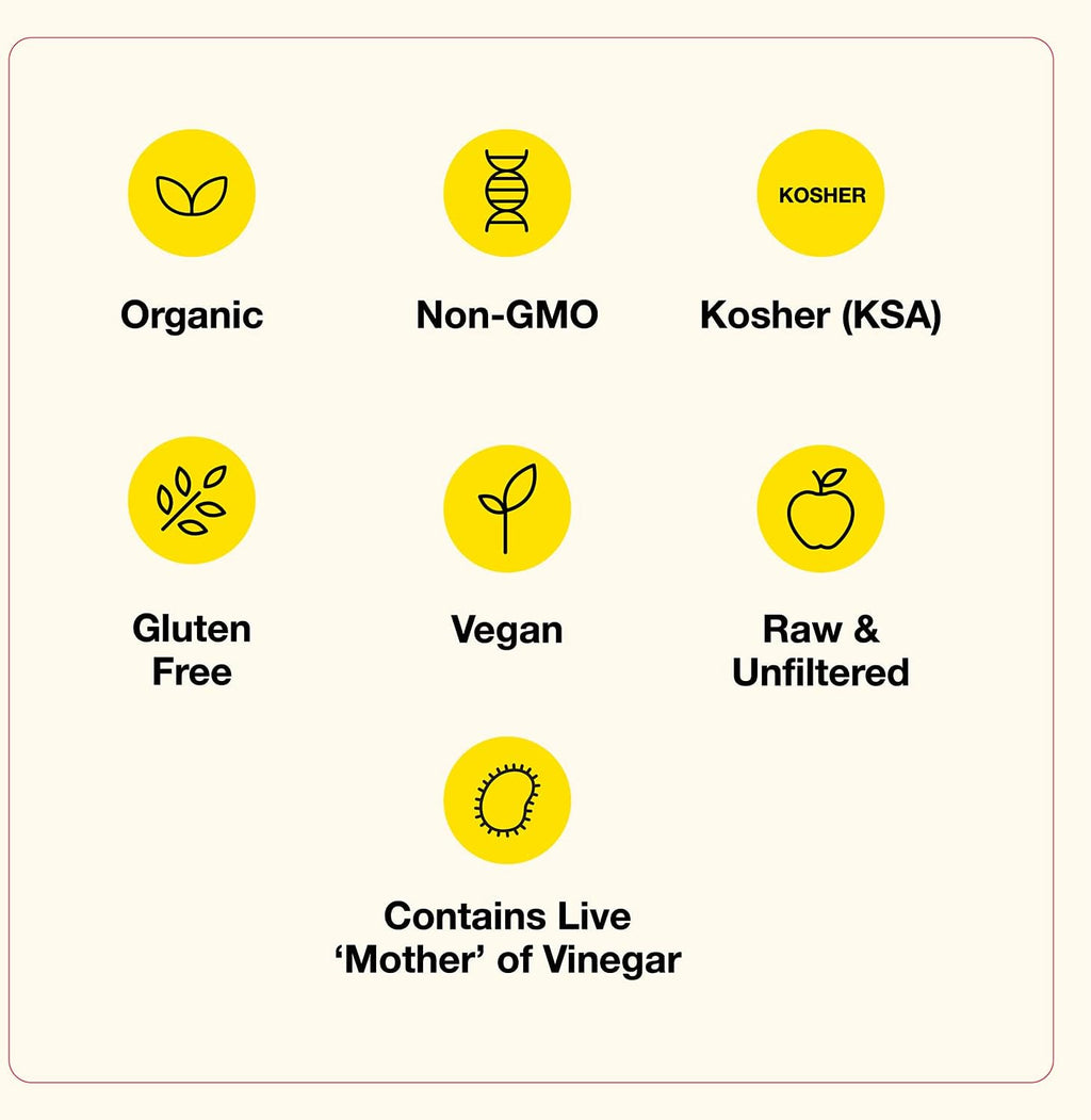 Organic Raw Unfiltered Apple Cider Vinegar 1 Gal (128oz) Liquid P922268