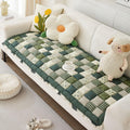 Green 28"x59" Cotton Quilted Sofa Cover J9515