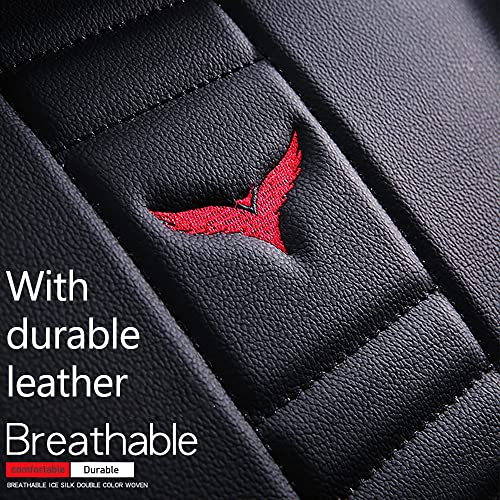 Black Leather 5 Car Seat Covers E252