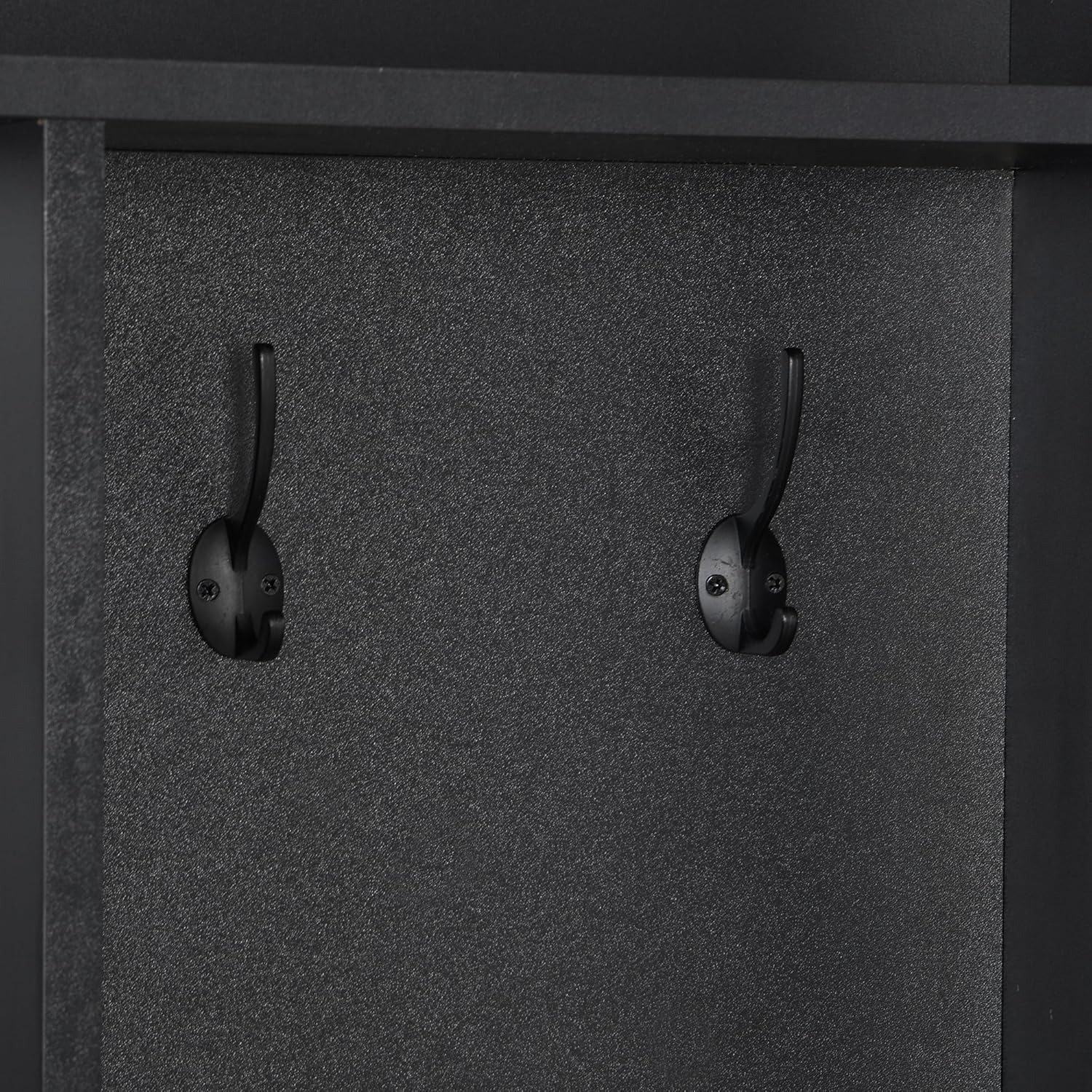 Black Hall Tree with Storage Bench and 8 Hooks R167
