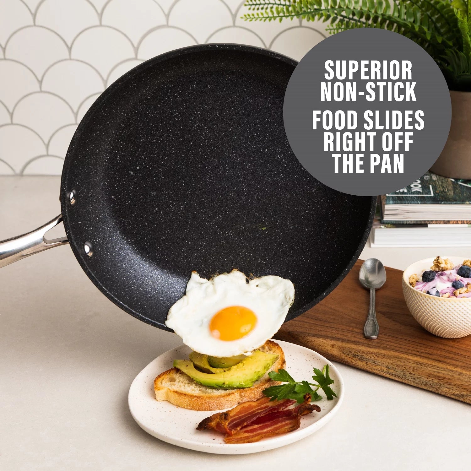 15 Piece Non-stick Black Pots and Pans Cookware Set C323