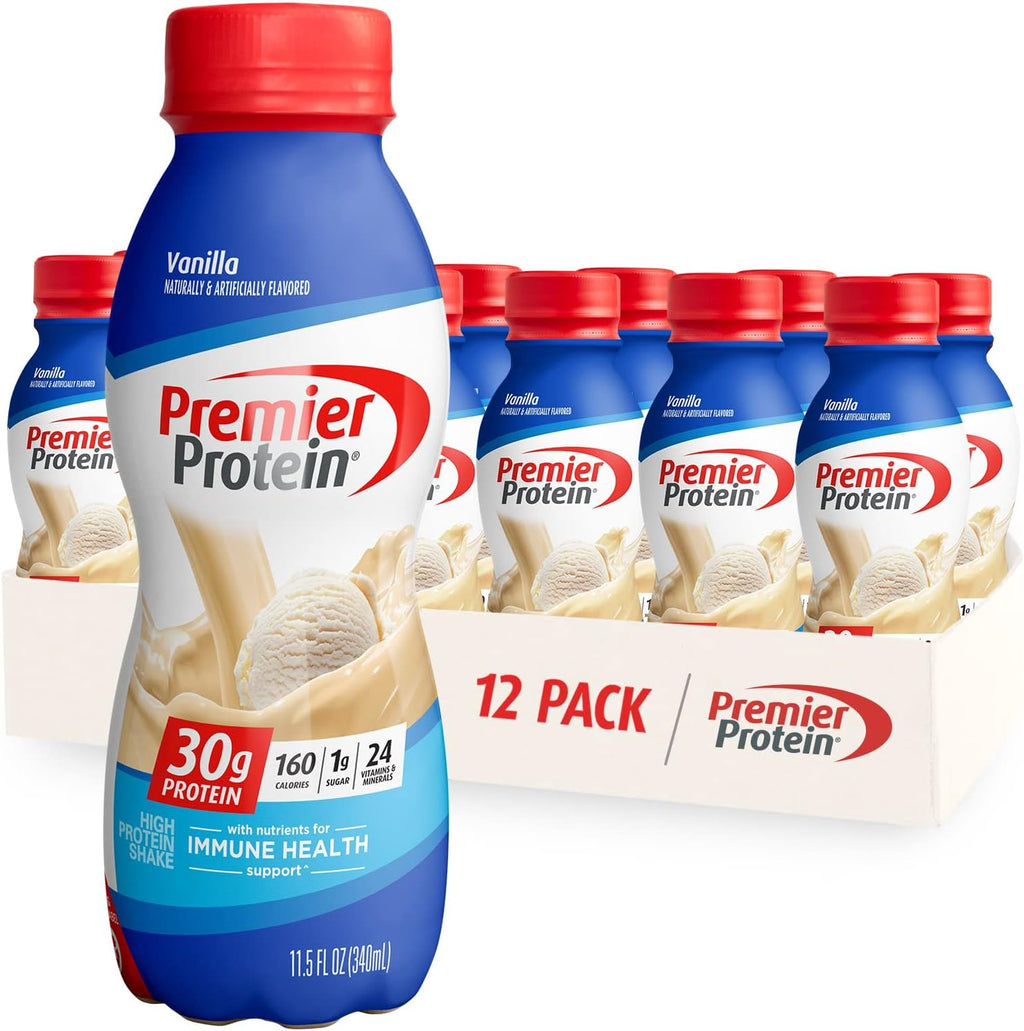 Vanilla & Bananas & Cream Protein Shake, 30g Protein, 1g Sugar, 12 Pack K374