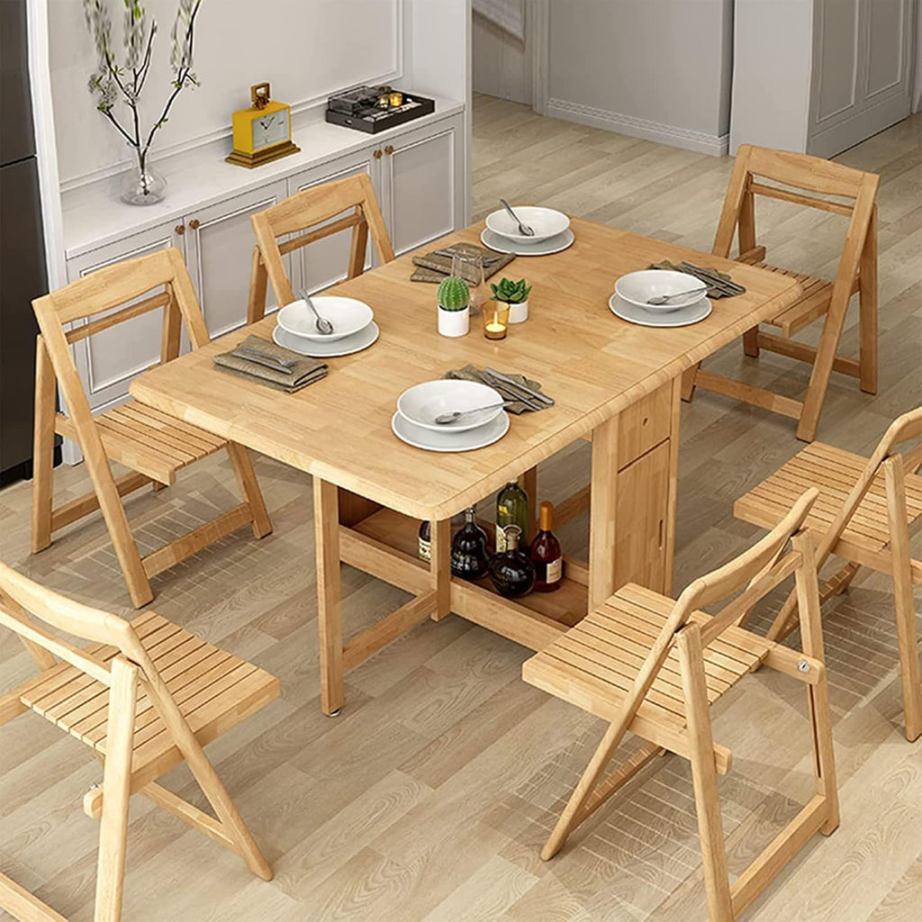 Solid Wood Drop Leaf Folding Dining Table A135