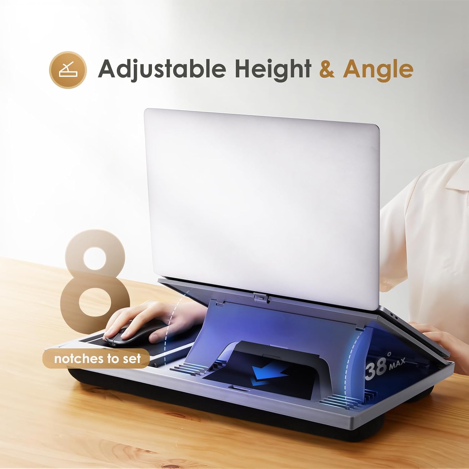 Adjustable Laptop Desk with Cushion P388
