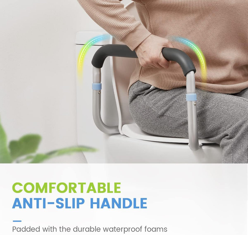Adjustable Compact Toilet Safety Rail with Hand Rails A226