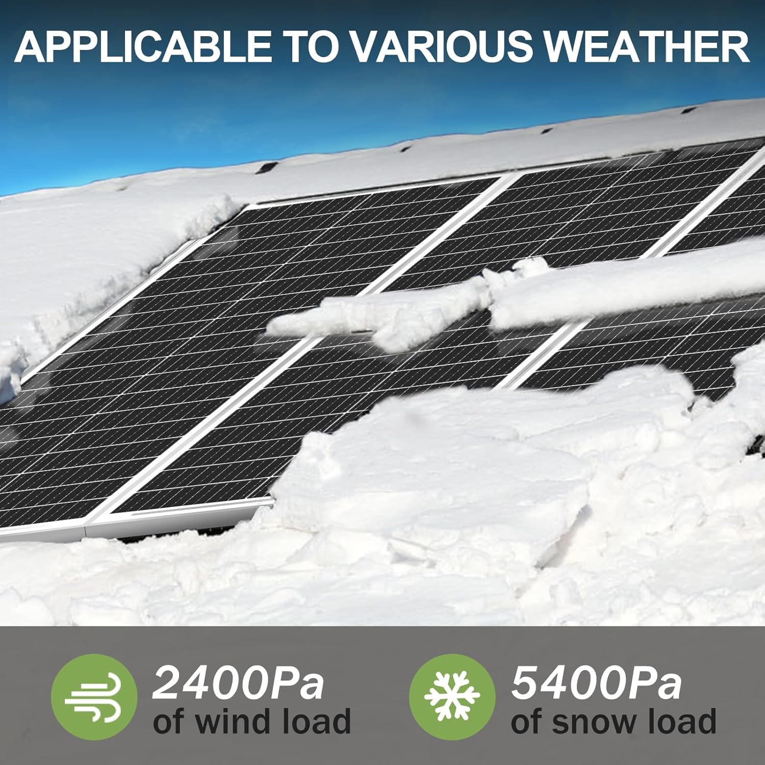 100 Watt 12 BB Monocrystalline Solar Panel 2 Pack N4921