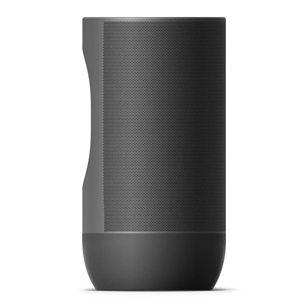 Black Portable Smart Battery-Powered Speaker with Bluetooth and Wi-Fi Y52745