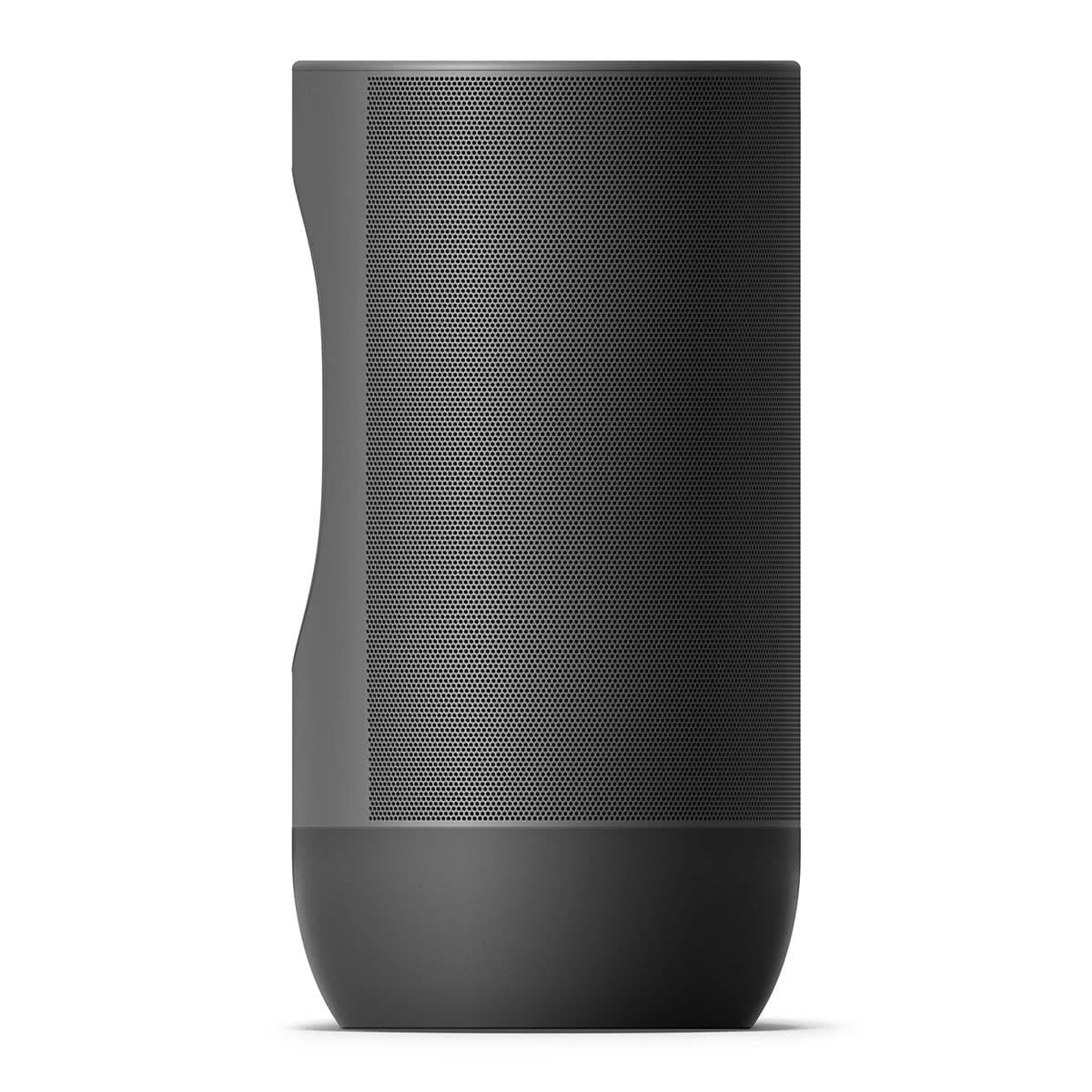 Black Portable Smart Battery-Powered Speaker with Bluetooth and Wi-Fi Y52745