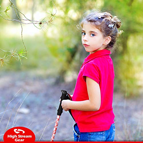 Adjustable Telescopic Kids Hiking Poles with Carrier Bag I15469