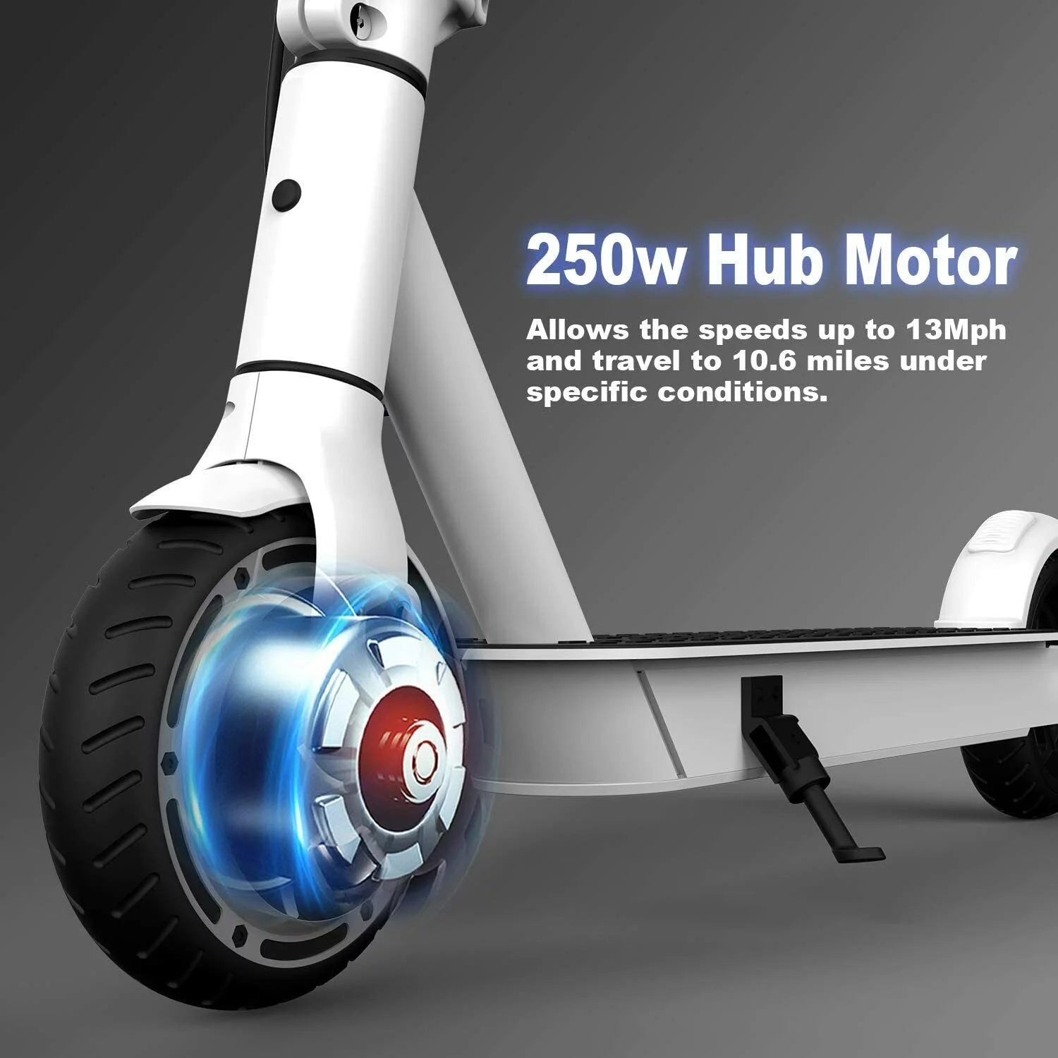 Black Electric Scooter 6.5 Solid Tires B1757