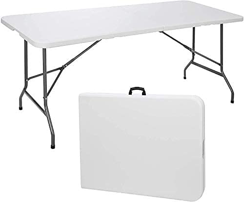 White Plastic 6ft Folding Table J9612