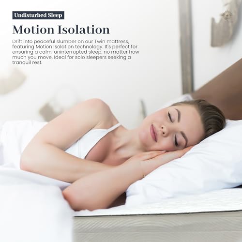 12 Inch Hybrid Twin Mattress with Pocketed Coil Spring and Cold Foam T6011