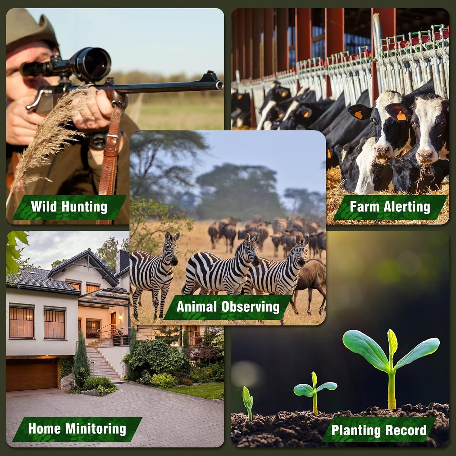 4K 32MP 120° Night Vision Motion Activated Waterproof IP66 Wildlife Camera with 32GB Micro SD Card W686313