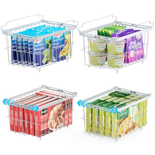 3 Pack Adjustable Black Freezer Organizer Bins T62813
