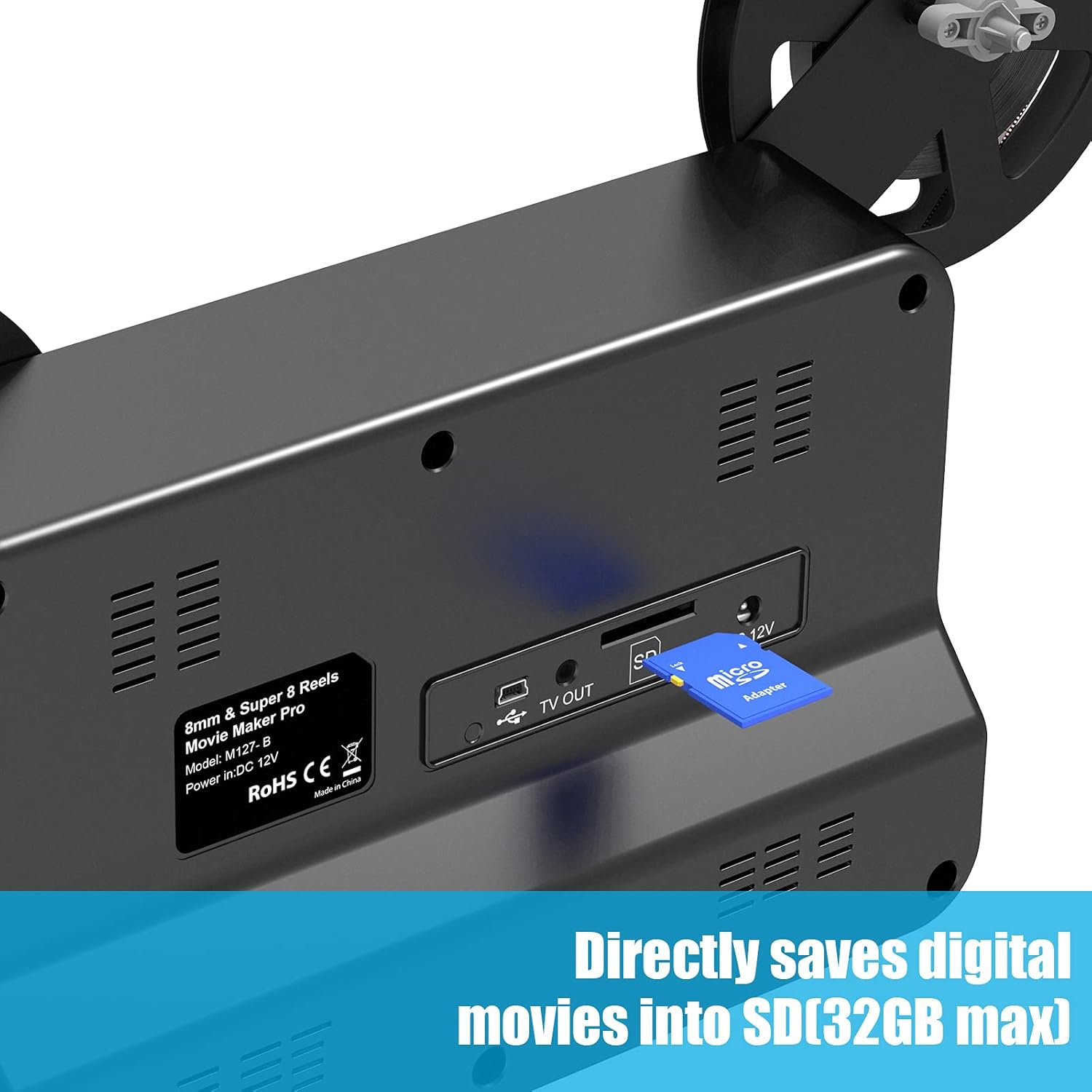 8mm Super 8 Film Scanner Converter with 2.4 LCD H521