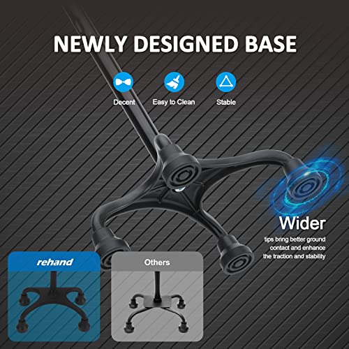 Quad Cane, Foldable Walking Cane with 4-Pronged Base Z889