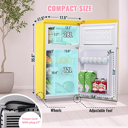 Mini Fridge with Freezer Dual Door Y64891
