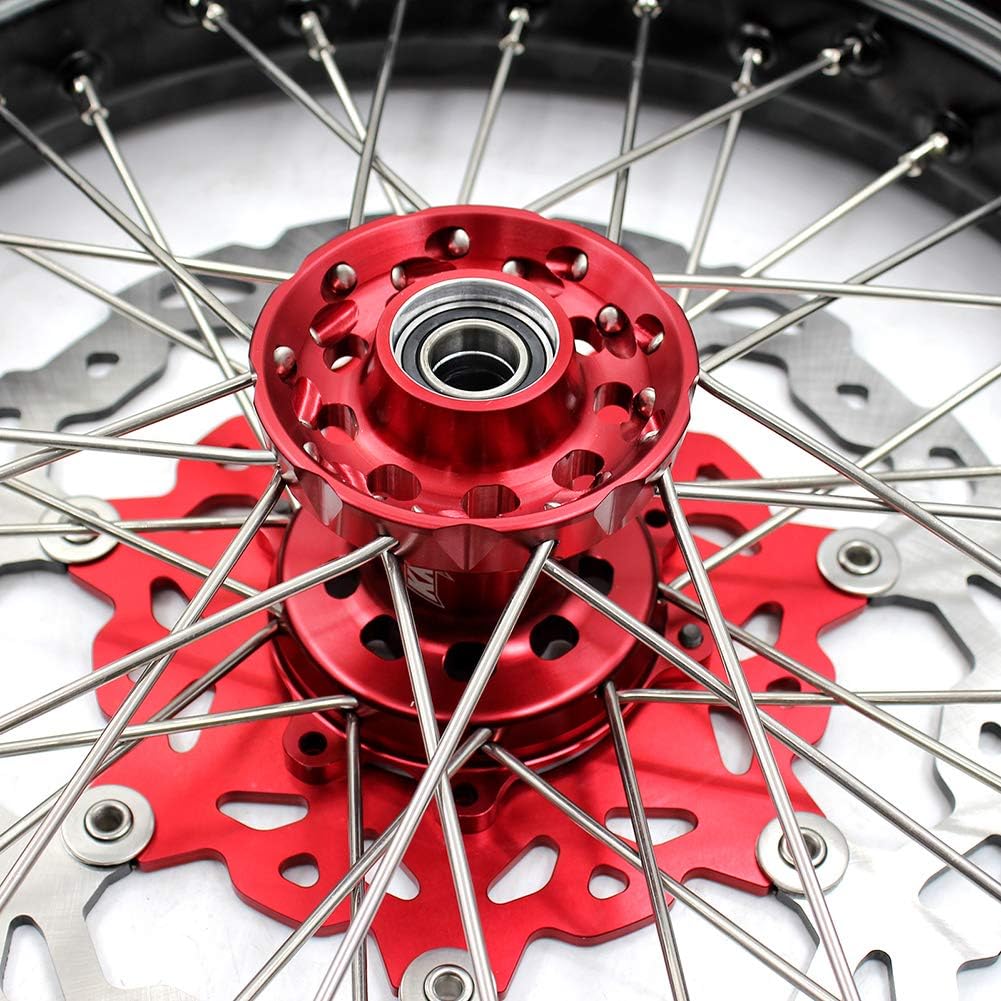 Red Hub Supermoto Wheels with CST Tires U40826